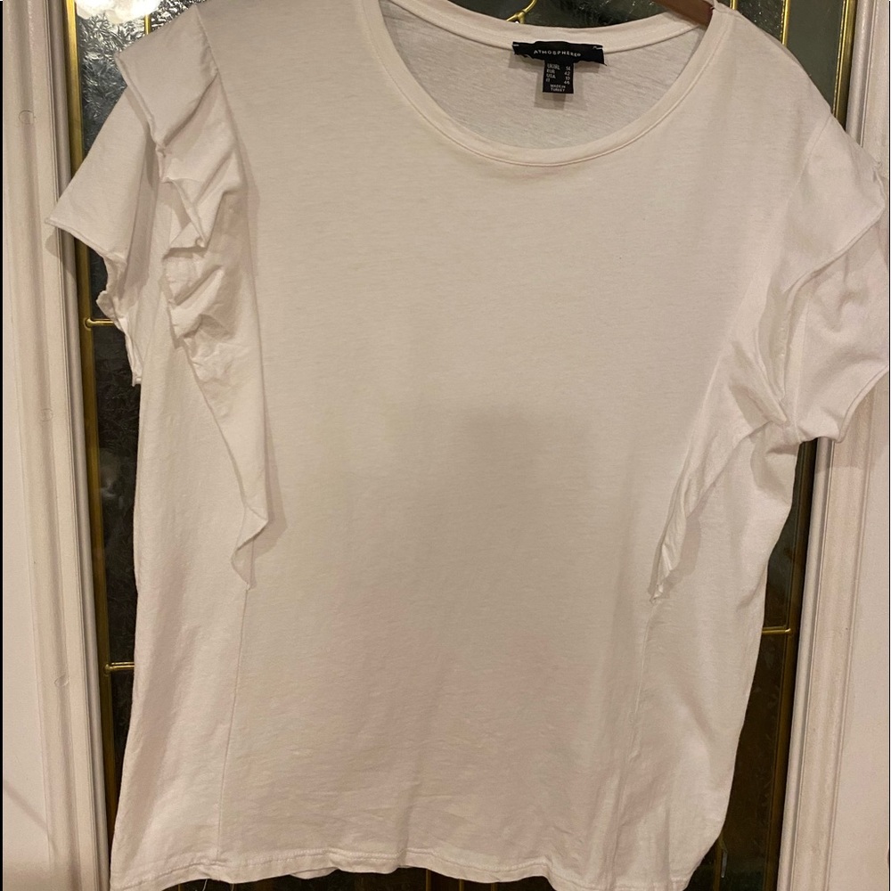 Atmosphere White Shirt with Detail Size: 10